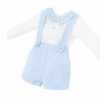Baby Boy Blue Cozy Winter Cotton Brace Shorts with Shirt "MYD25261"