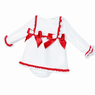 Baby Girl White/Red A Line...