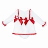 Baby Girl White/Red A Line Dress Satin Bow with Pants "MYD25247"