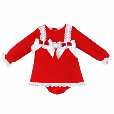Baby Girl Red A Line Dress...