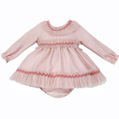 Baby Girl Dusty Pink Cotton...