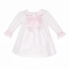 Baby Girl Pink Waffle Smocked Puff Dress "2536"
