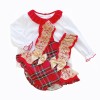 Baby Girl Red Tartan Frilly Shoulder Romper with Shirt "2165 R"