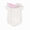 Baby Girl White Embroidery Frilly Collar Romper "MYD26003"