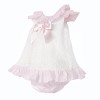 Baby Girl White Embroidery Frilly Dress with Pants "MYD26004"