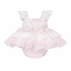 Baby Girl Pink Cotton Puff Ball Summer Dress with Pants "MYD26011"