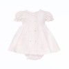 Baby Girl Pink Cotton Smocked Puff Dress with Pants "MYD26015"