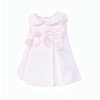 Baby Girl Pink Waffle with Pink Bow Dress "2603"