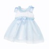 Baby Girl Blue Tulle Mesh Dress with Satin Bow "2607 Blue"
