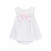 Baby Girl Pink Bow Print Dress with Pants "MYD26026"