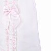 Baby Girl Pink Waffle Cotton Dress Ribbon Insert Lace "2612"