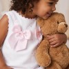 Baby Girl White with Pink Small Waffle A Line Dress "8602 WP"
