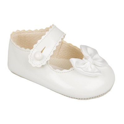 White Patent Pram Shoes...