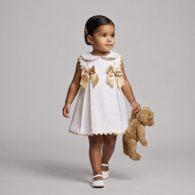 Baby Girl White Waffle...
