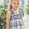 Baby Girl Navy Grey Checked Sheer Sun Dress with Pants "MYD26051"