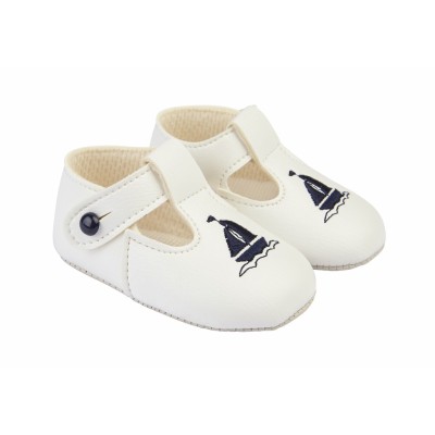 White/Navy Matt Embroidered...