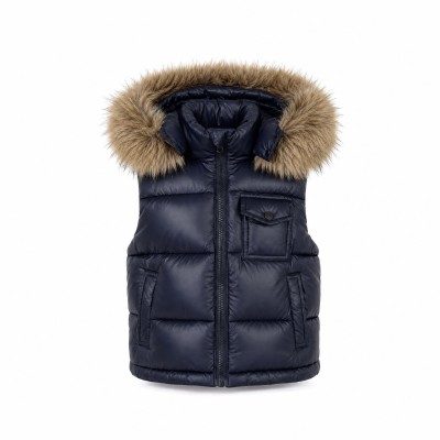 Baby Boy Navy Puffer Gilet...