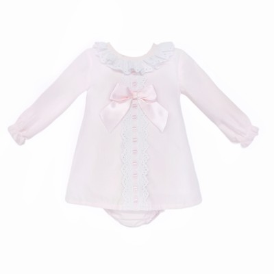 Baby Girl Pink Lace Cotton...