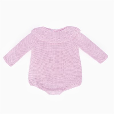 Baby Girls Pink Knit Romper...