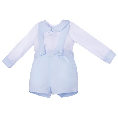 Baby Boy Blue Spanish Pique...